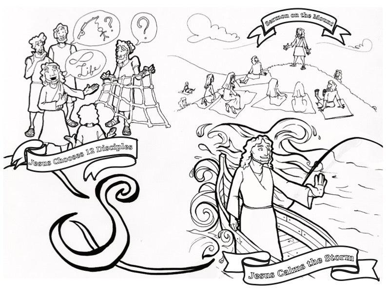 The life of jesus timeline coloring pages