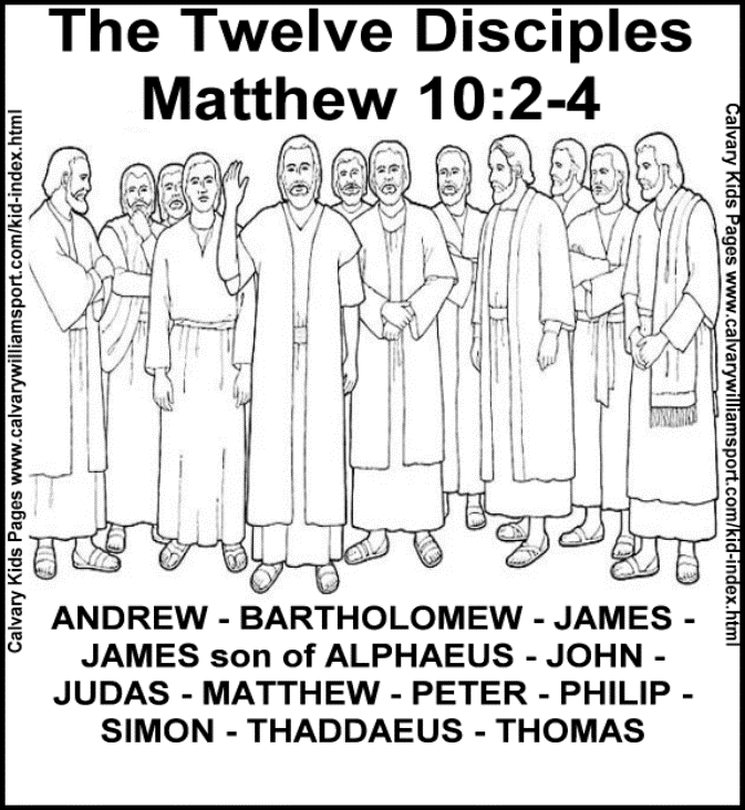 Disciples bible jesus amp his disciplesapostles sunday school coloring pages bible lessons for kids sunday school kids