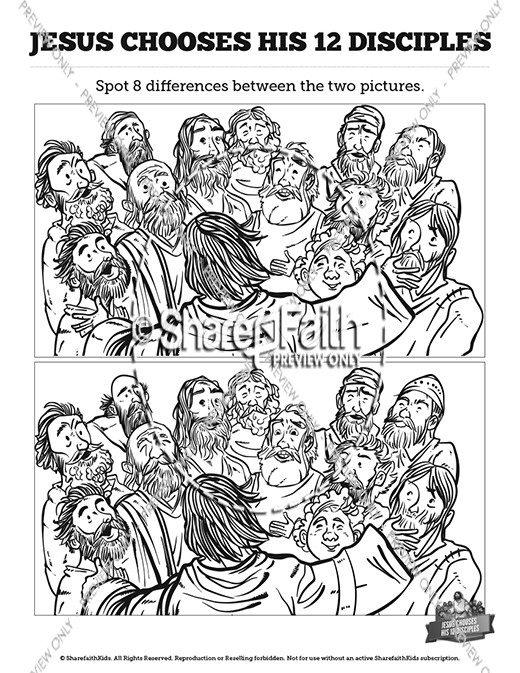 Jesus chooses his disciples sunday school coloring pages clover media