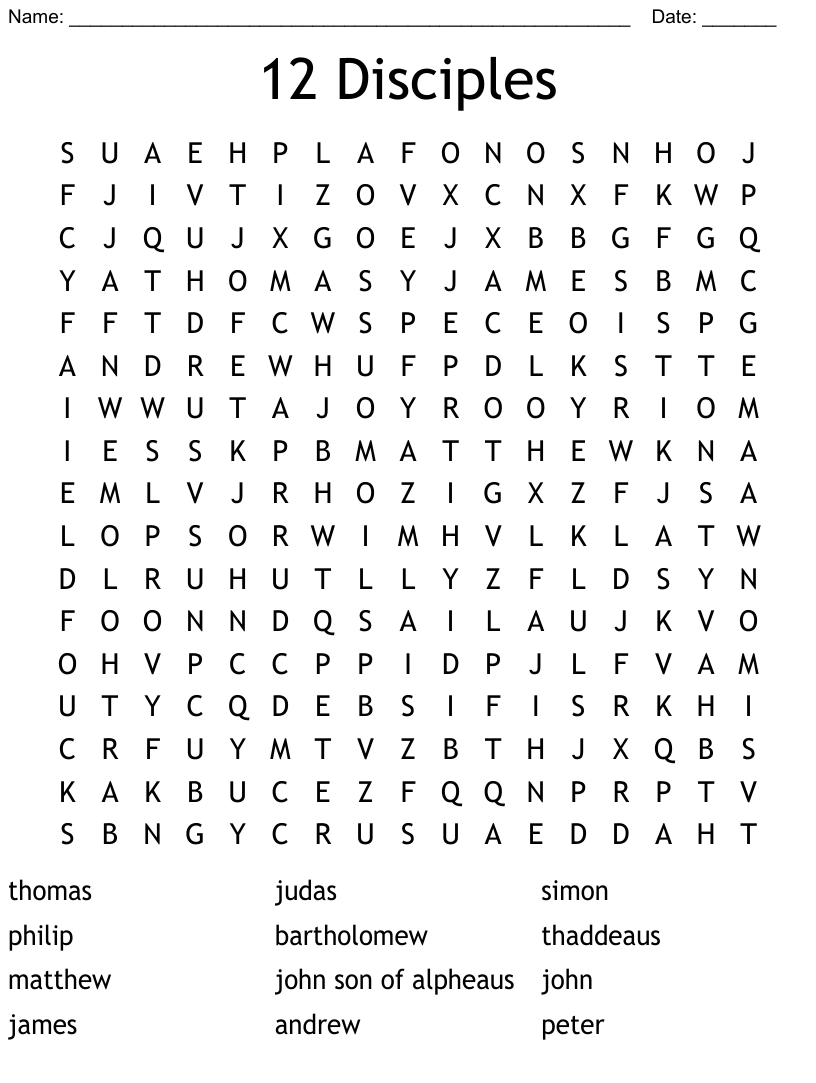 Disciples word search