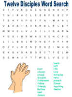 Twelve disciples word search puzzles