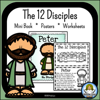 The disciples mini book posters coloring pages worksheets by nicola lynn