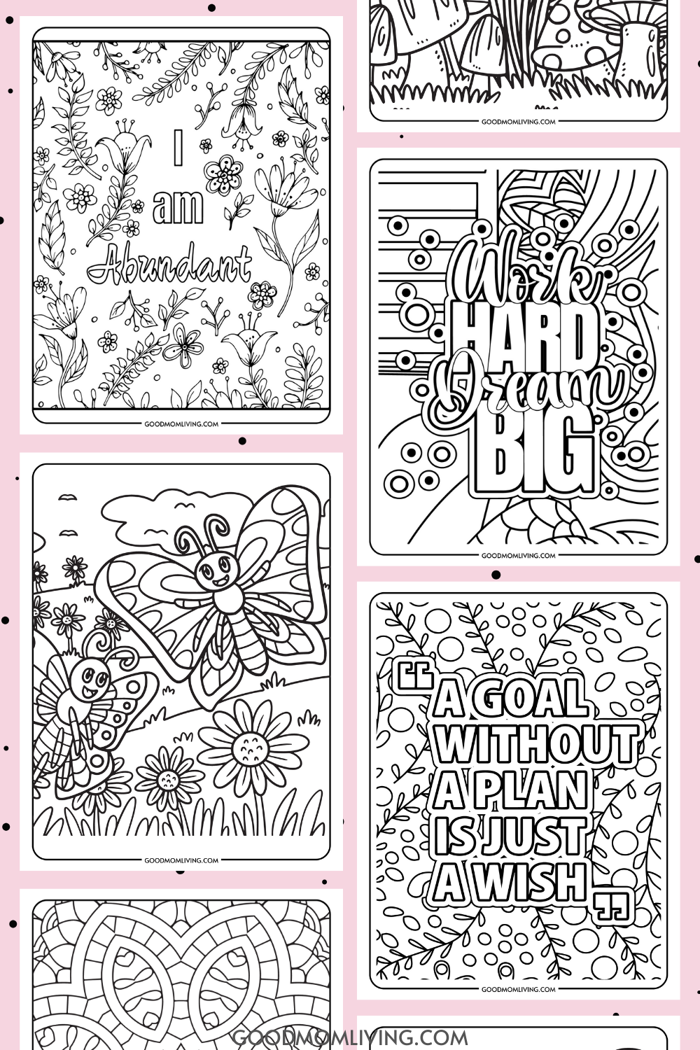 Free aesthetic coloring pages printable sheets