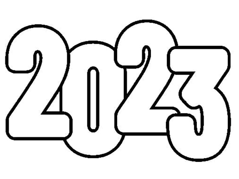 Happy new year coloring pages