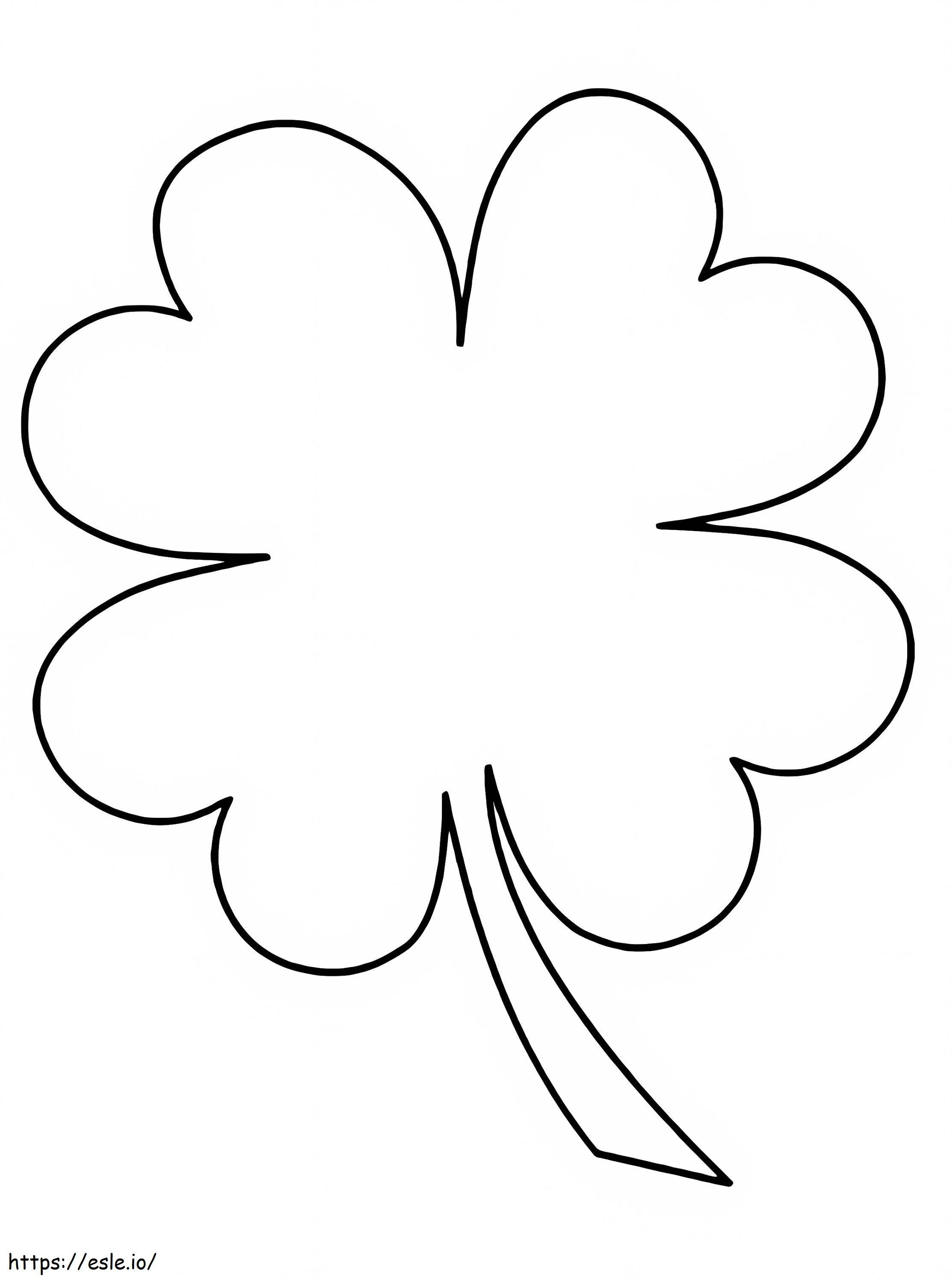 Four leaf clover coloring page