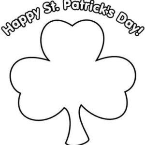 Leaf clover coloring page printable for free download