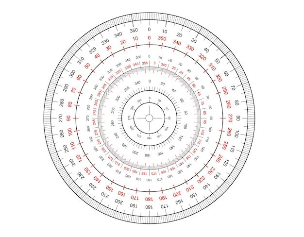 Degree protractor vectors illustrations for free download