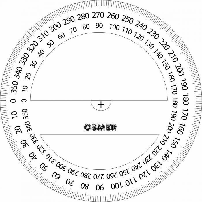 Plastic protractor protractor degree protractor