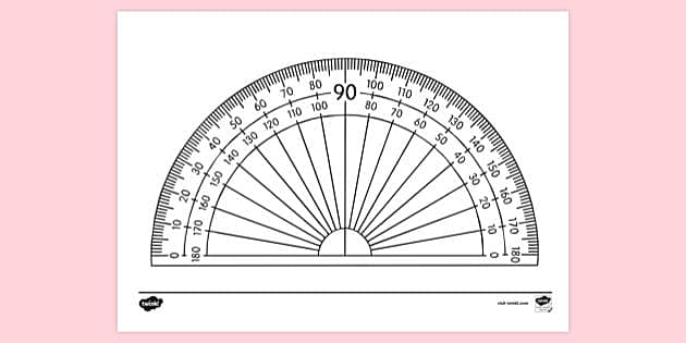 Printable protractor template degree protractor