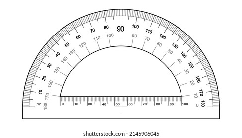 Protractor ruler isolated on white background stock vector royalty free