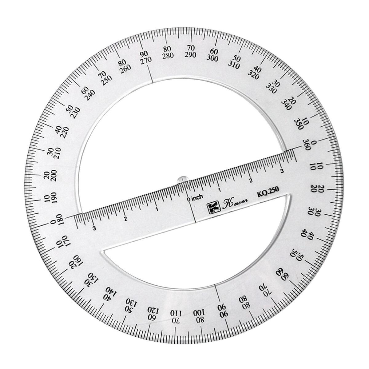 Degree protractor ruler angle measurement clear for school measuring