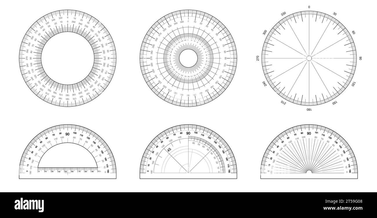 Degree protractor stock vector images