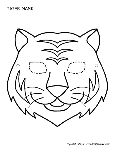 Tiger mask free printable templates coloring pages