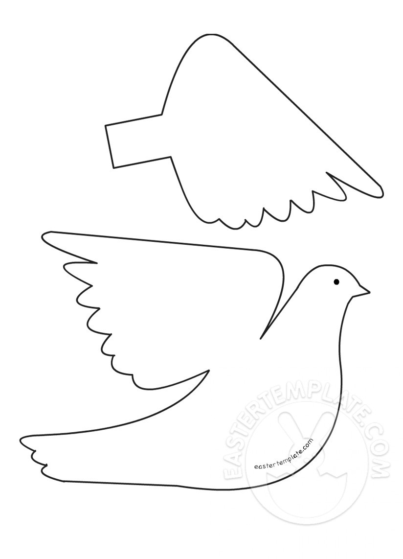 D paper dove ornament template