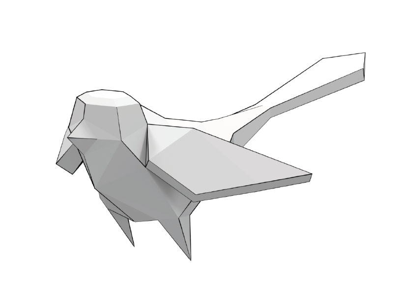 Bird low poly d papercraft free printable papercraft templates