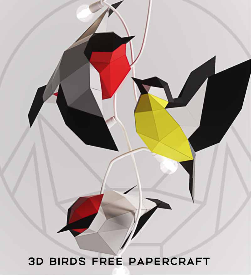 D birds free papercraft free download