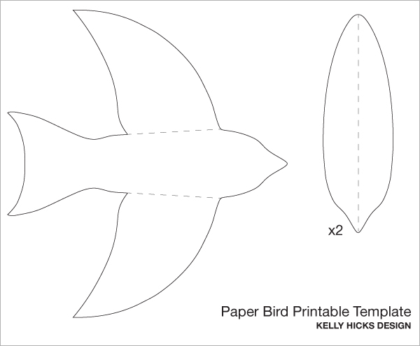 Free printable d bird template