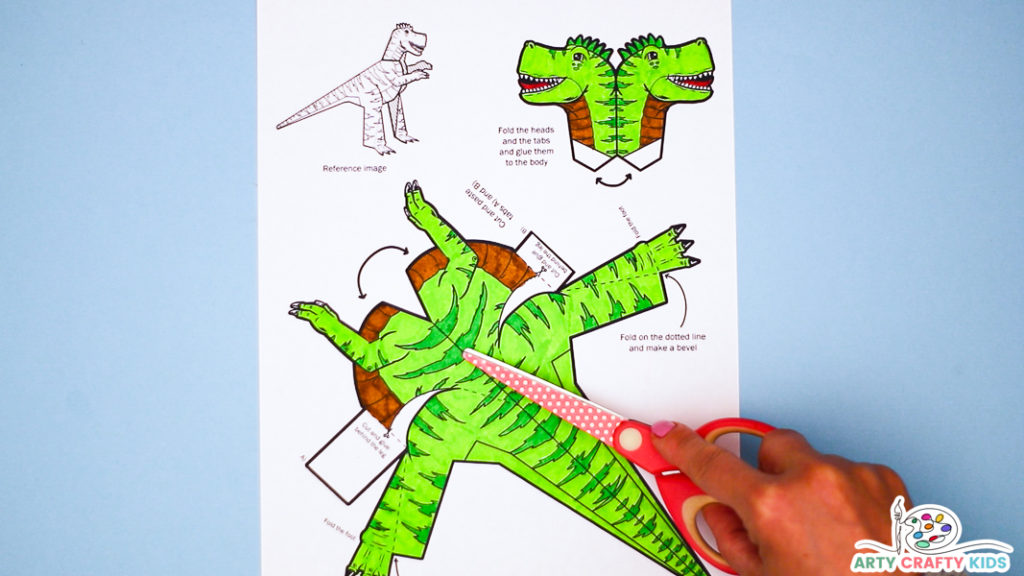 D tyrannosaurus rex paper dinosaur craft