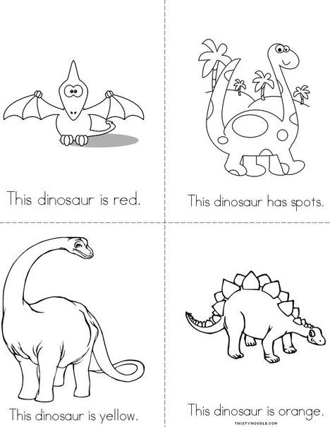 Dinosaur colors mini book dinosaur coloring pages dinosaur theme preschool dinosaur activities