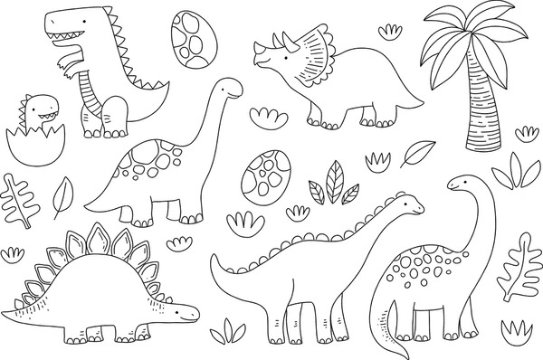 Dinosaur outline royalty