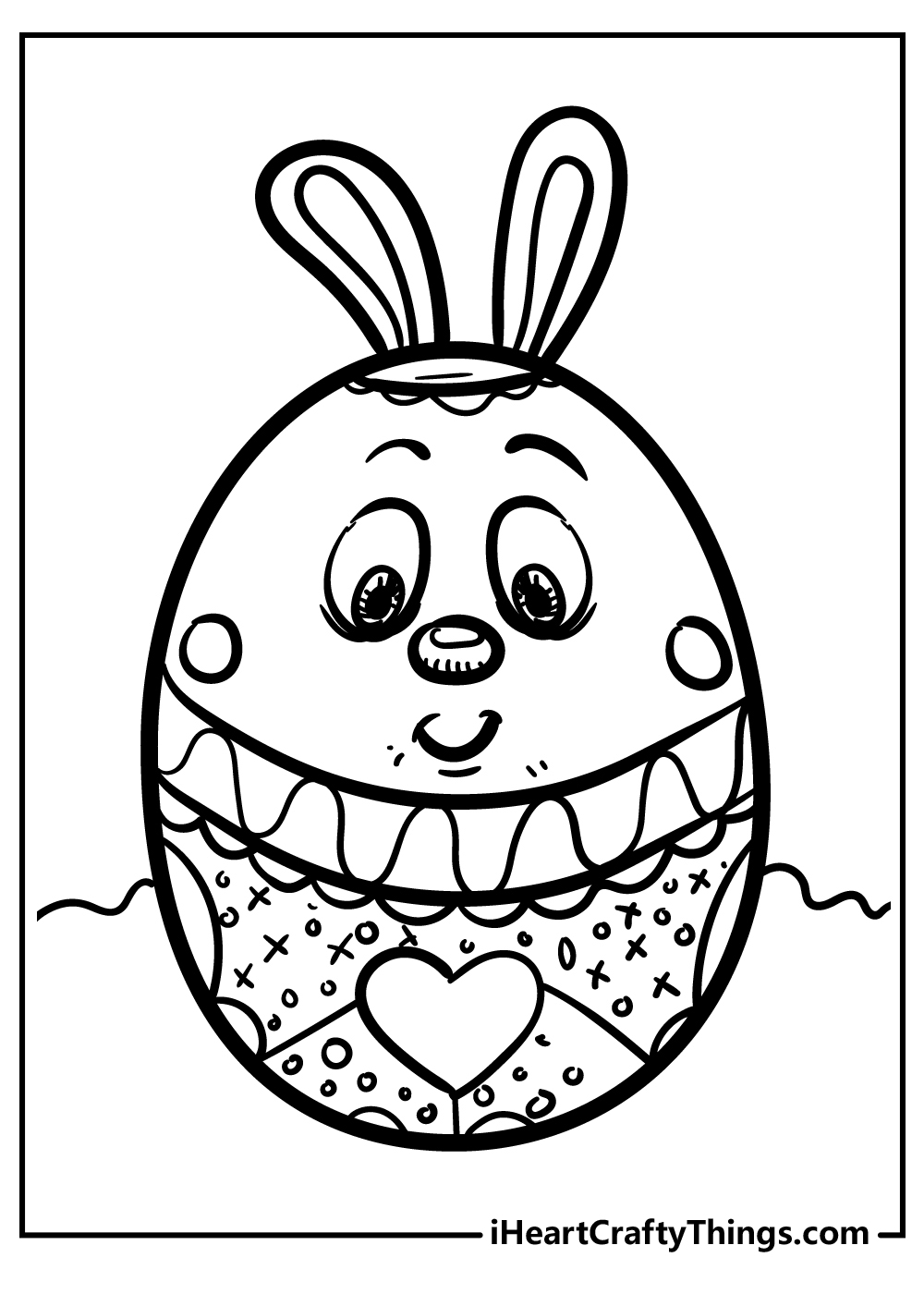 Easter egg coloring pages free printables