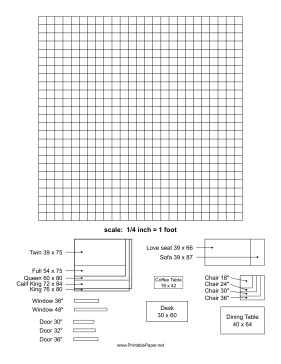 Printable furniture template