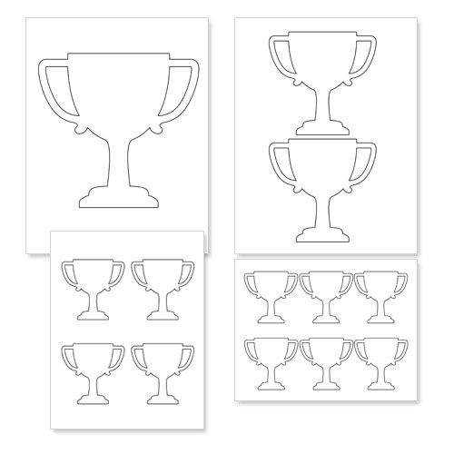 Printable d par trophy template