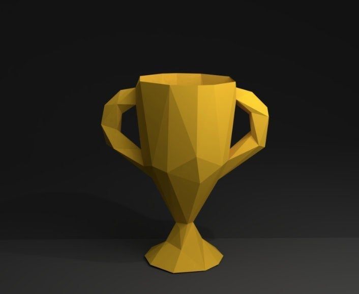 Trophy cup papercraft trophy low poly papercraft d pdf diy gift low poly papercraft papercraft pdf diy papercraft d pdf trophy