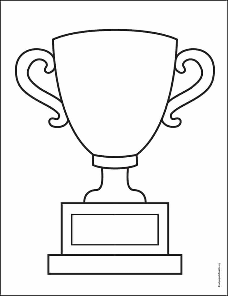 Easy how to draw trophy tutorial and trophy coloring page alphabet letters to print easy drawings coloring pages