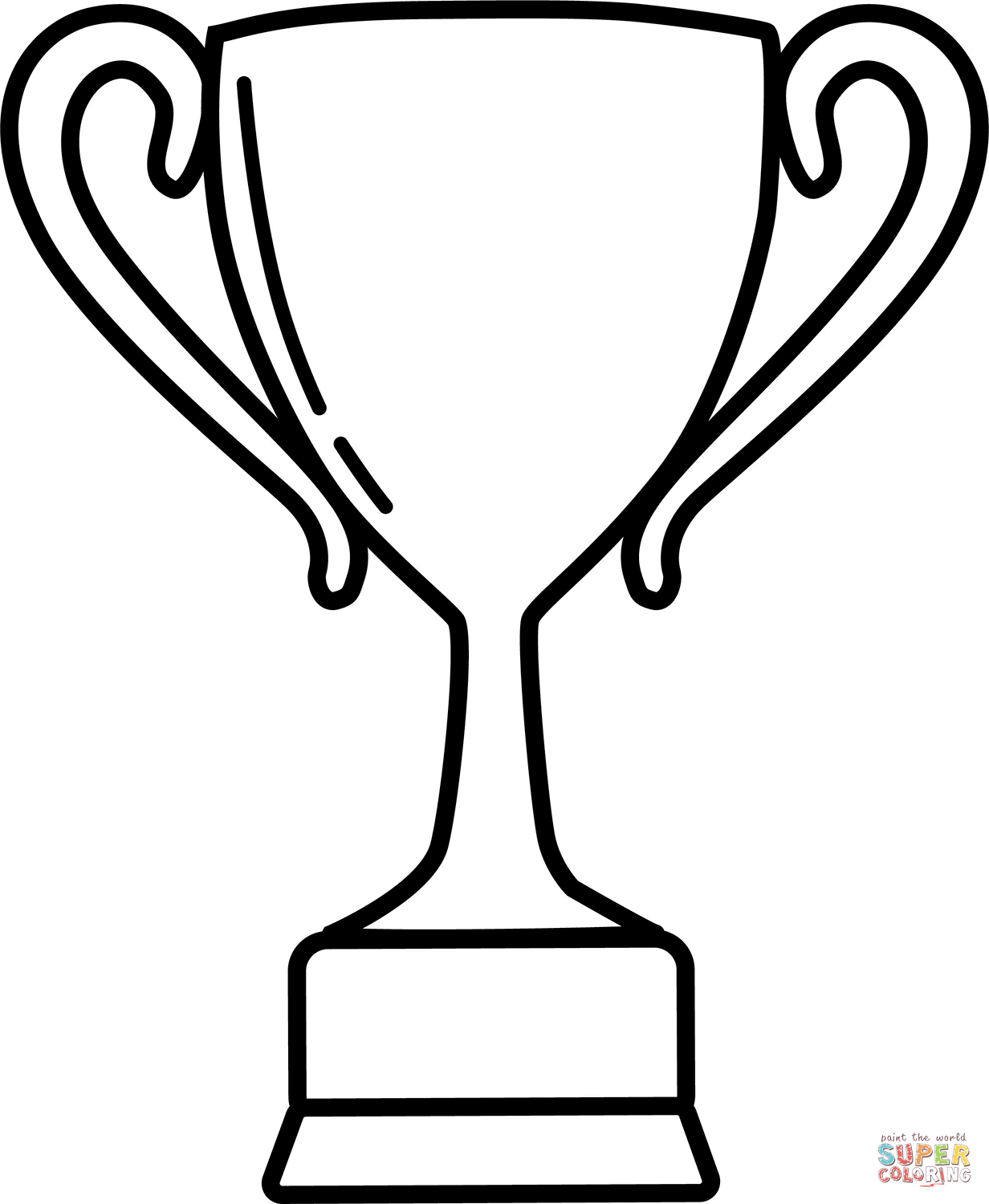 Trophy coloring page free printable coloring pages