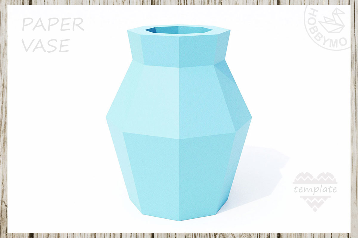 Paper vase height cm and cm d papercraft template