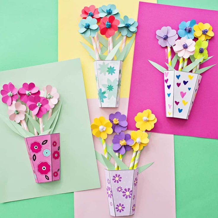 How to make d paper flower bouquets with video