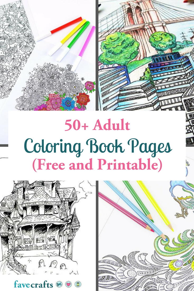 Adult coloring book pages free and printable