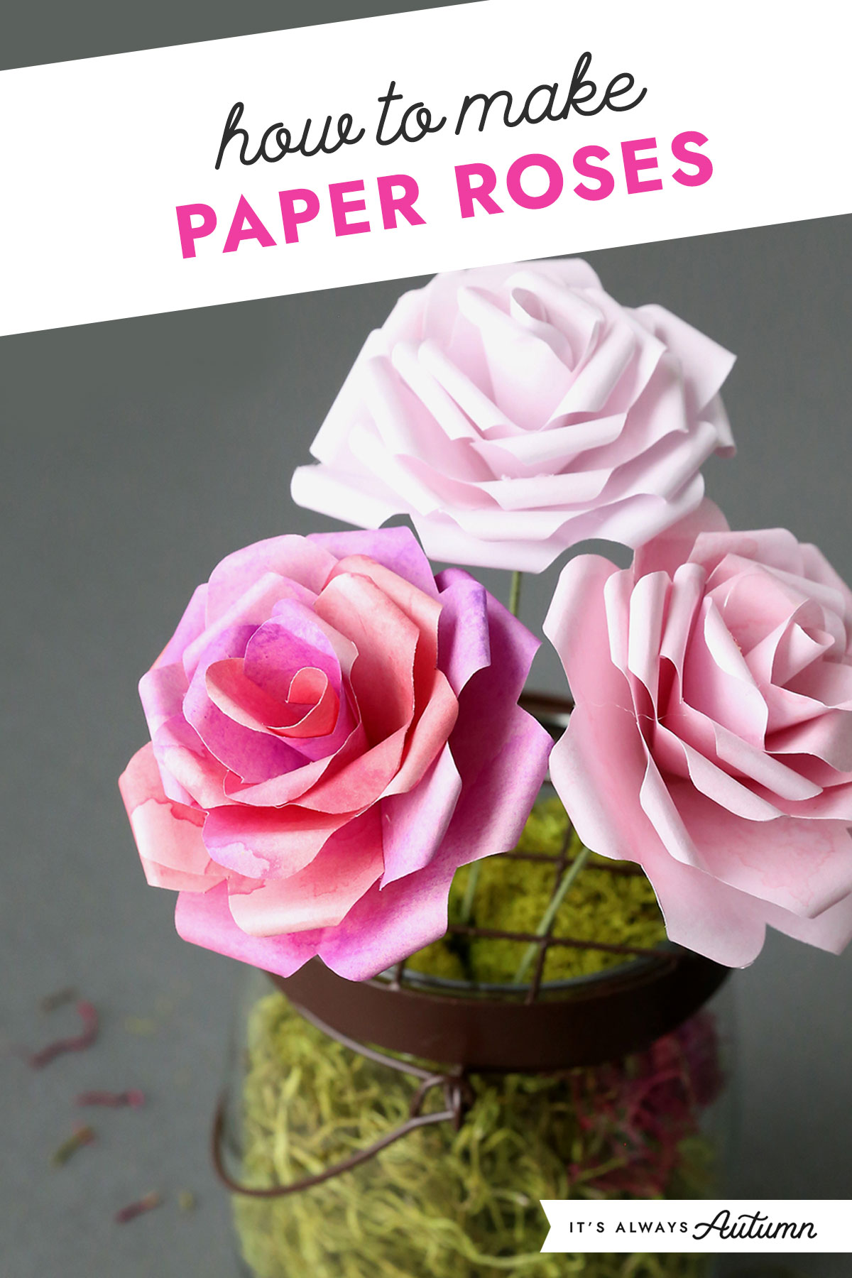 How to make gorgeous paper roses free template