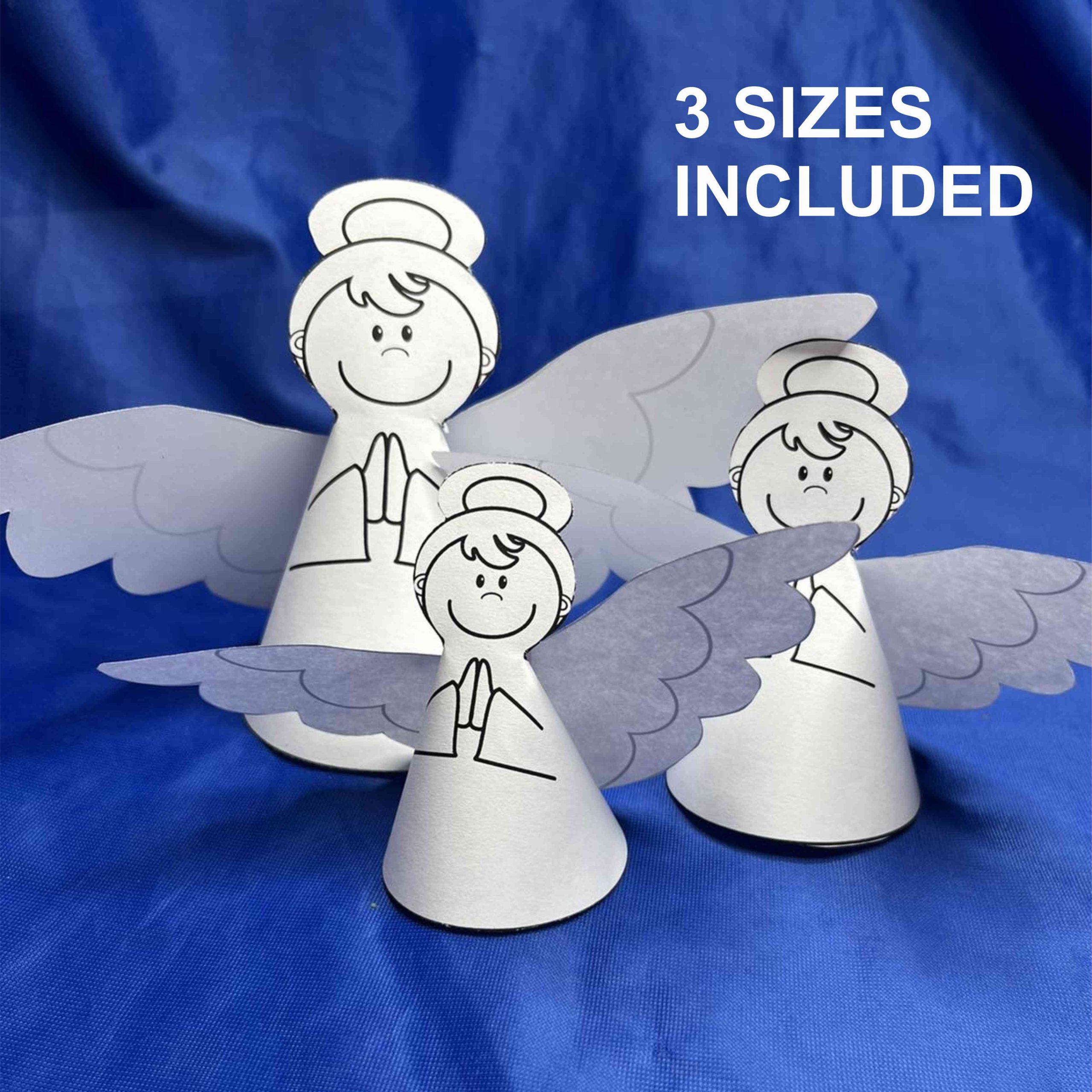 Paper angel printable coloring craft for children paper angel download made by teachers