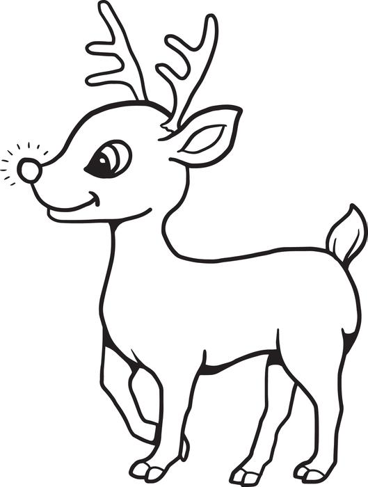 Free printable reindeer coloring pages for kids