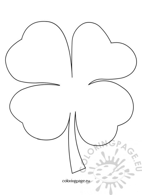 Leaf clover pattern coloring page