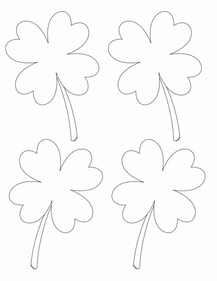 Free printable four leaf clover templates â freebie finding mom