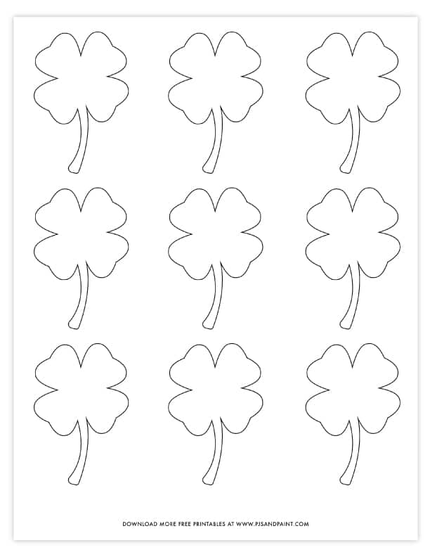 Four leaf clover template