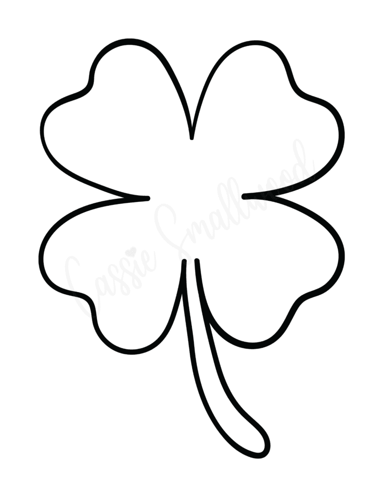 Cute four leaf clover printable templates