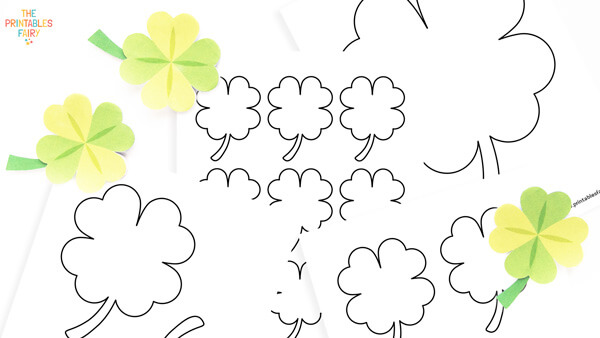 Free printable four leaf clover templates