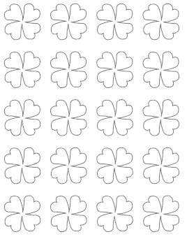 Free printable four leaf clover shamrock templates