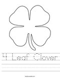 Leaf clover coloring page