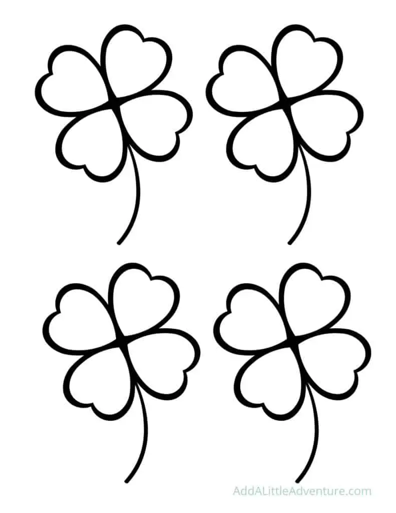 Free printable shamrock and four