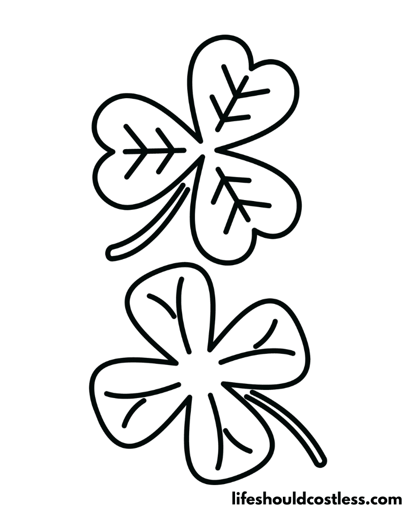 Clover coloring pages free printable pdf templates