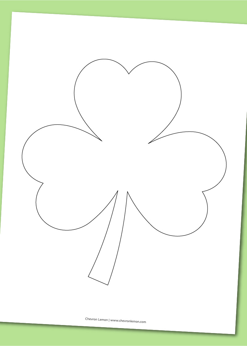 Printable shamrock templates in different sizes