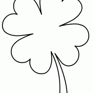 Leaf clover coloring page printable for free download