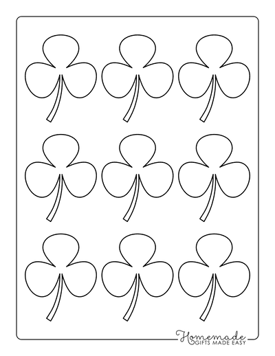 Free printable shamrock templates