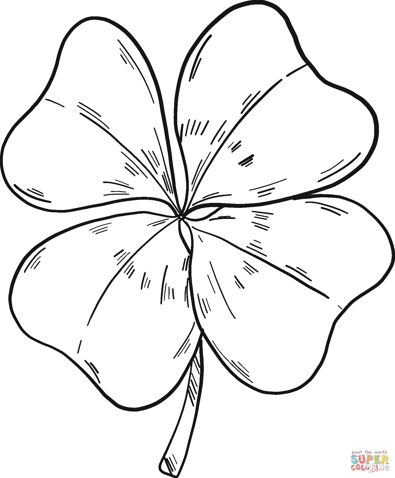 Clover coloring page free printable coloring pages