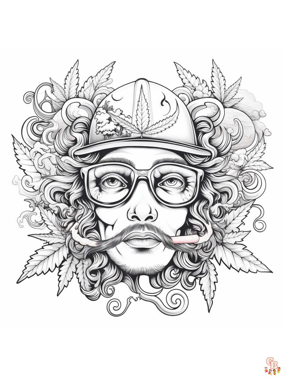 Sharing the joy of coloring explore stoner coloring page